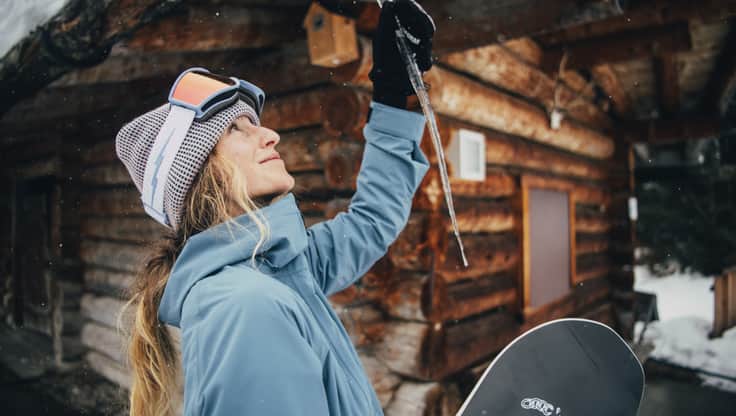 binnenkant van een bandje van een snowboardbril