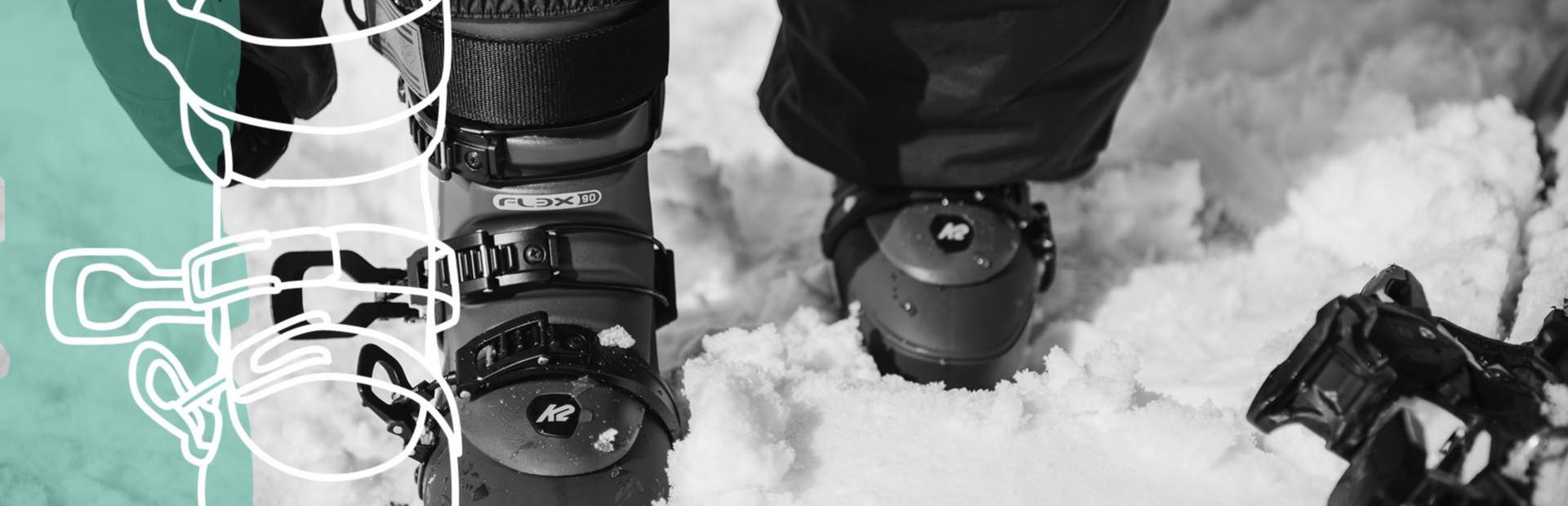 Ski boots closeup