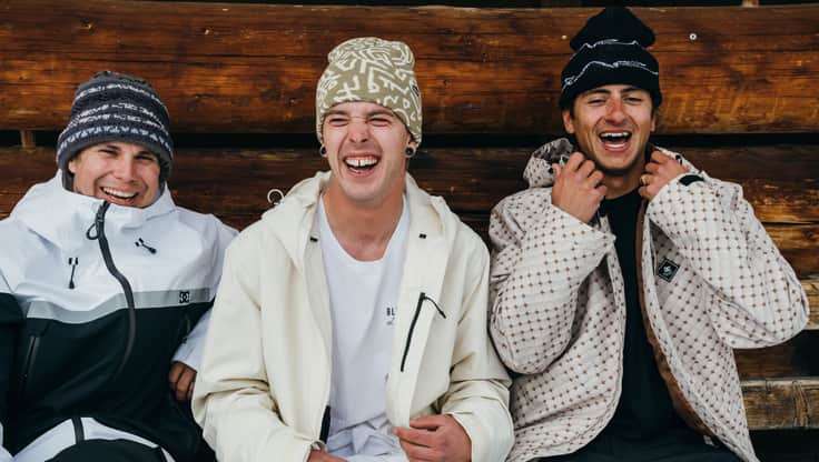 Snowboarder with beanie