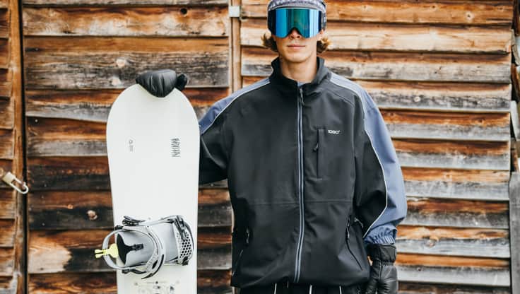 snowboarder with an snowboard jacket